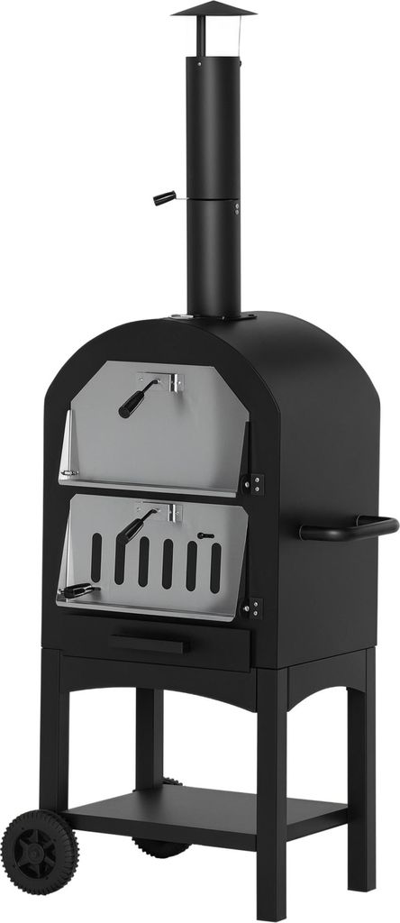 Outsunny Pizzaofen Outdoor Grillofen mit Schornstein Produktbild 