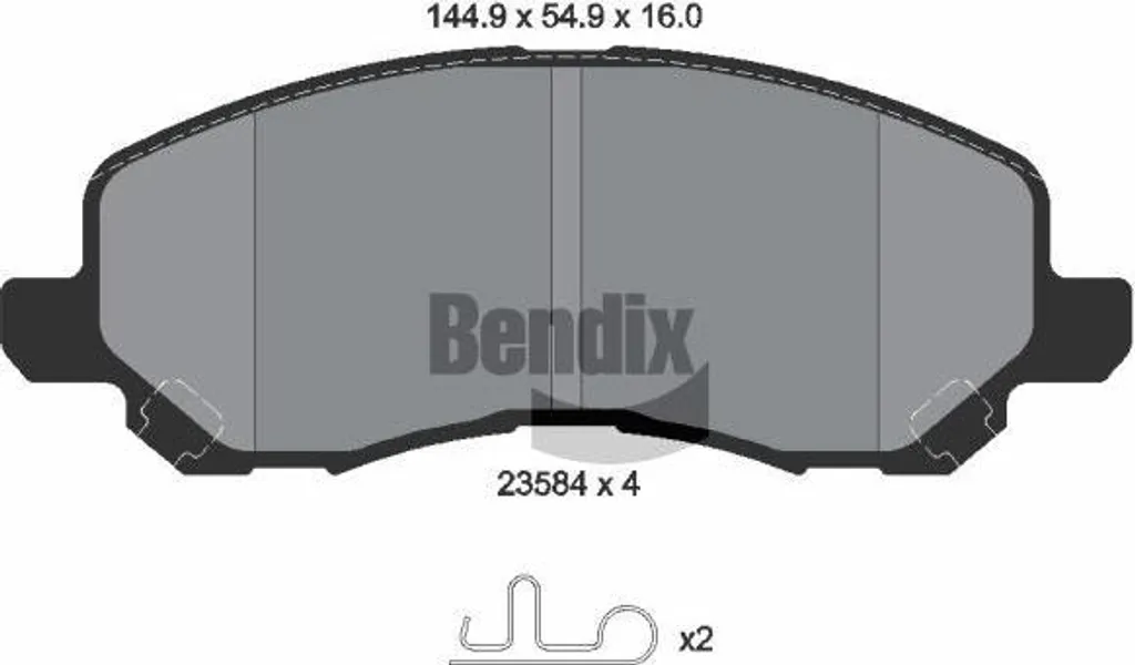 Plaquettes de Frein BENDIX BPD1221 OE 1607690380 pour C4 et Outlander