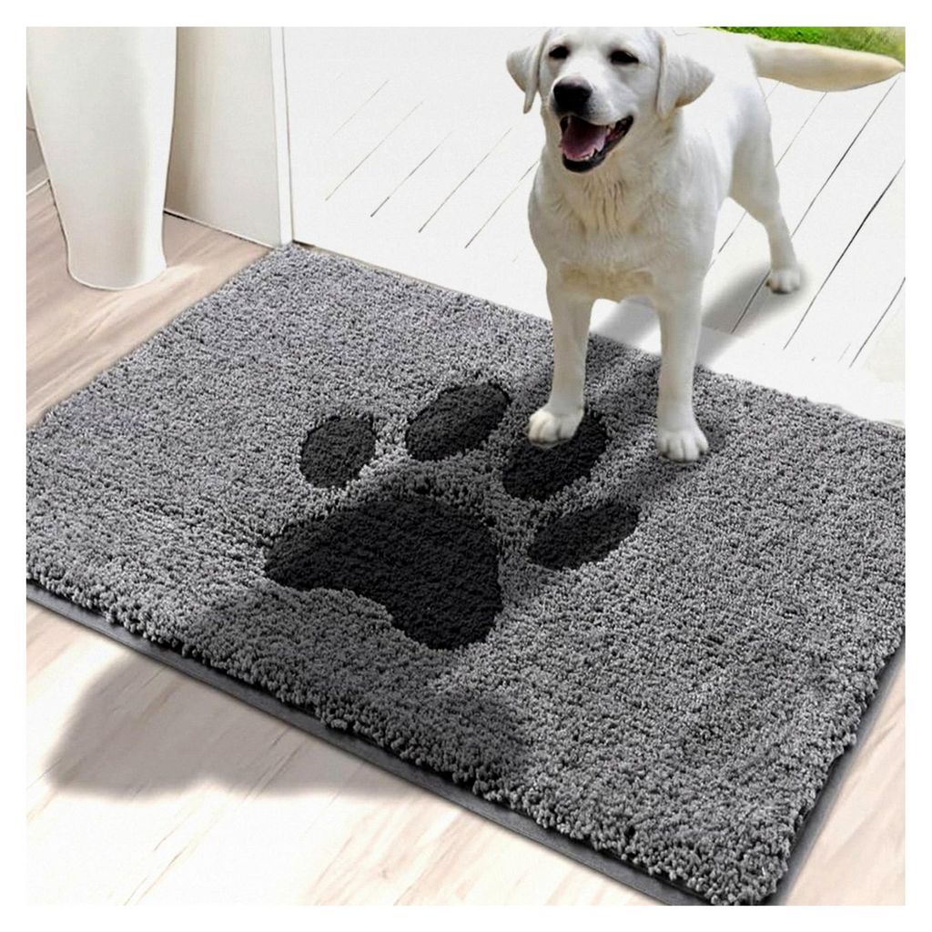 Schmutzfangmatte für den Innenbereich 50 x 80 cm, rutschfeste waschbare Matte, niedriges Profil für den Eingangsbereich, saugfähige Matte für s...