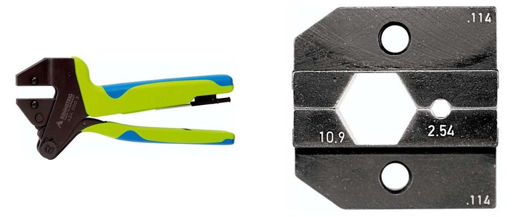 624 114 3 0 K1 Rennsteig Werkzeuge GmbH Crimpzange PEW12 für Koax-Kabel RG 213, RG 11 inkl. Crimpeinsätze - 1 Stück