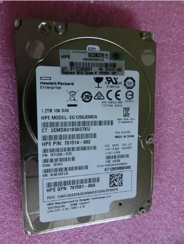 Disque dur interne 1.2To SAS 10K SFF HPE SPS-DRV haute performance
