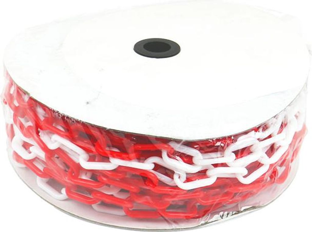 Kunststoffkette Weiß & Rot 8 mm x 25 m x - Weiß & Rot - Polyethylene (PE) - In - & Outdoor - Nutzung - PC - 002 - RW