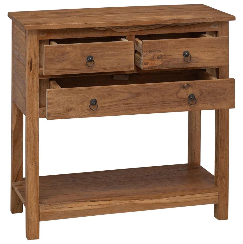 Buffet vidaXL Naturel 79 x 35 x 80 cm en bois massif de Image du produit 