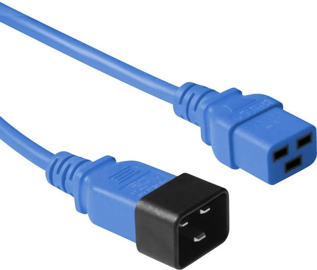 Cavo Prolunga Server Microconnect PE2019B3 Blu 3mt C19 C20 - 16 Ampere
