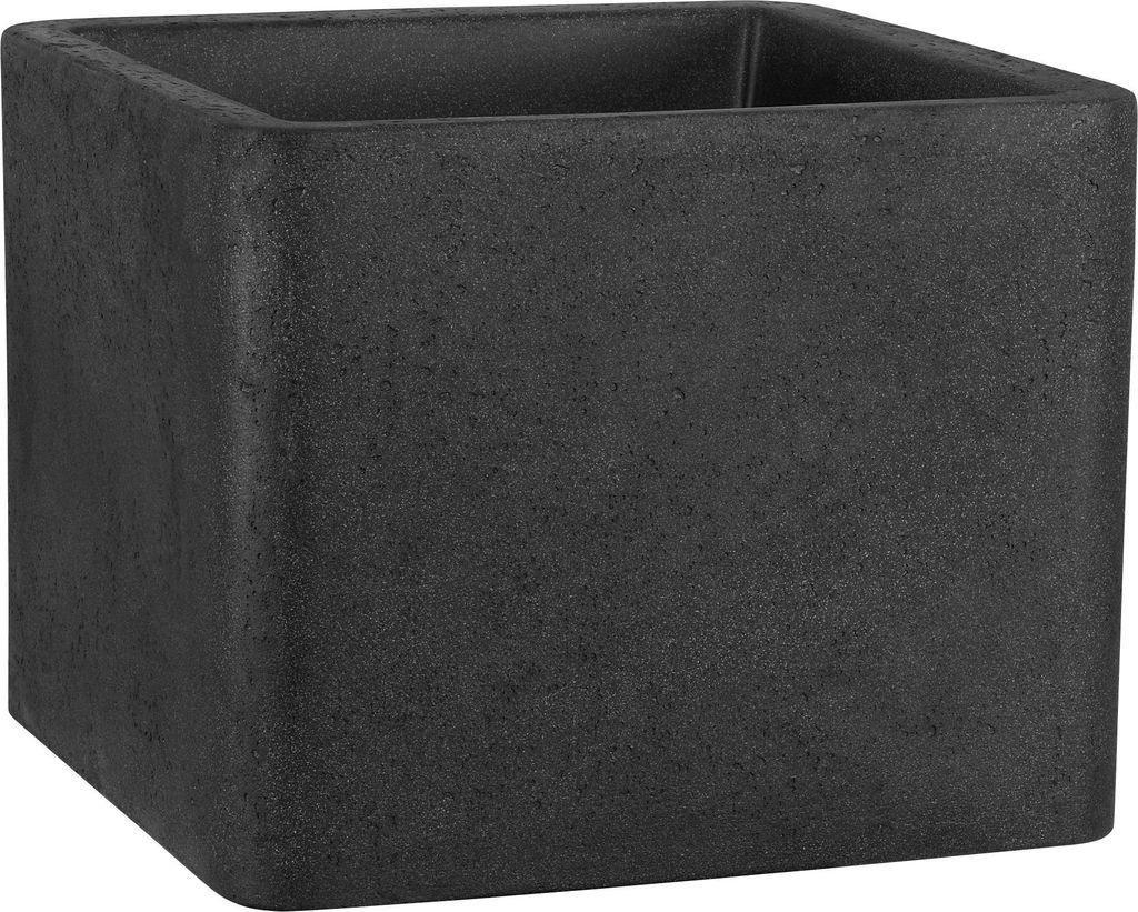 Blumentopf geli Cube Kunststoff 38 x 38 x 33 cm anthrazit