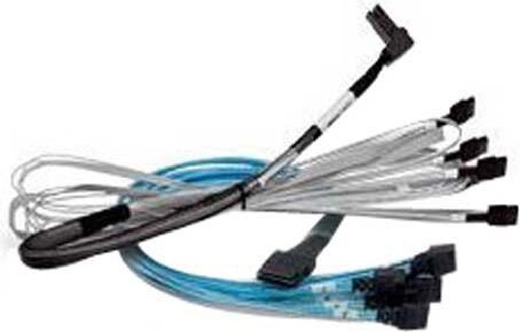Broadcom Kabel 1x8 SFF-8654 to 2x4 SFF-8643 Mini-SAS HD 1m