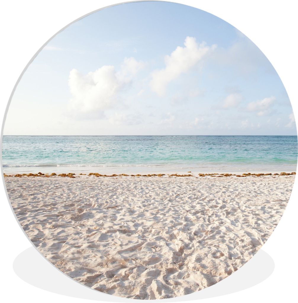 MuchoWow Rundes Wandbild - Runde Bilder Cancun - Mexiko - Strand Ø 90 cm Kreis Wanddekoration Kunststoff - Wandkreis - Wandschmuck - Wand-Kreis ...