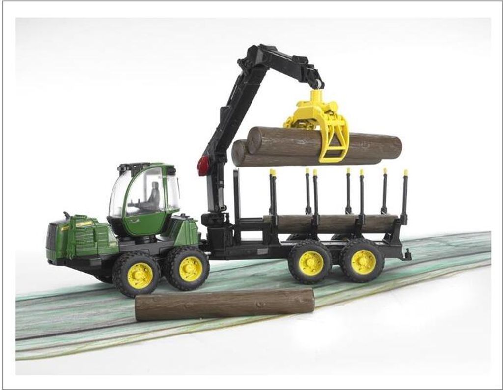 Bruder 02133 - John Deere 1210E bagr s drapákem na dřevo, Obrázek produktu 6