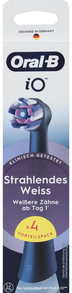Oral-B Aufsteckbürsten iO Radiant White Schwarz 4er Immagine del prodotto 