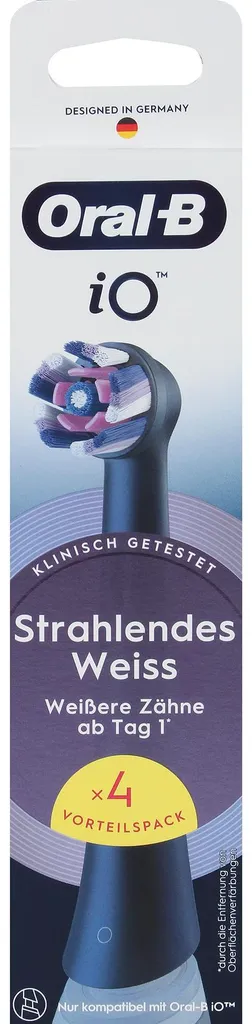 Tête iO Bürstenkopf 4 pièces : Recharges Magnétiques Noires iO
