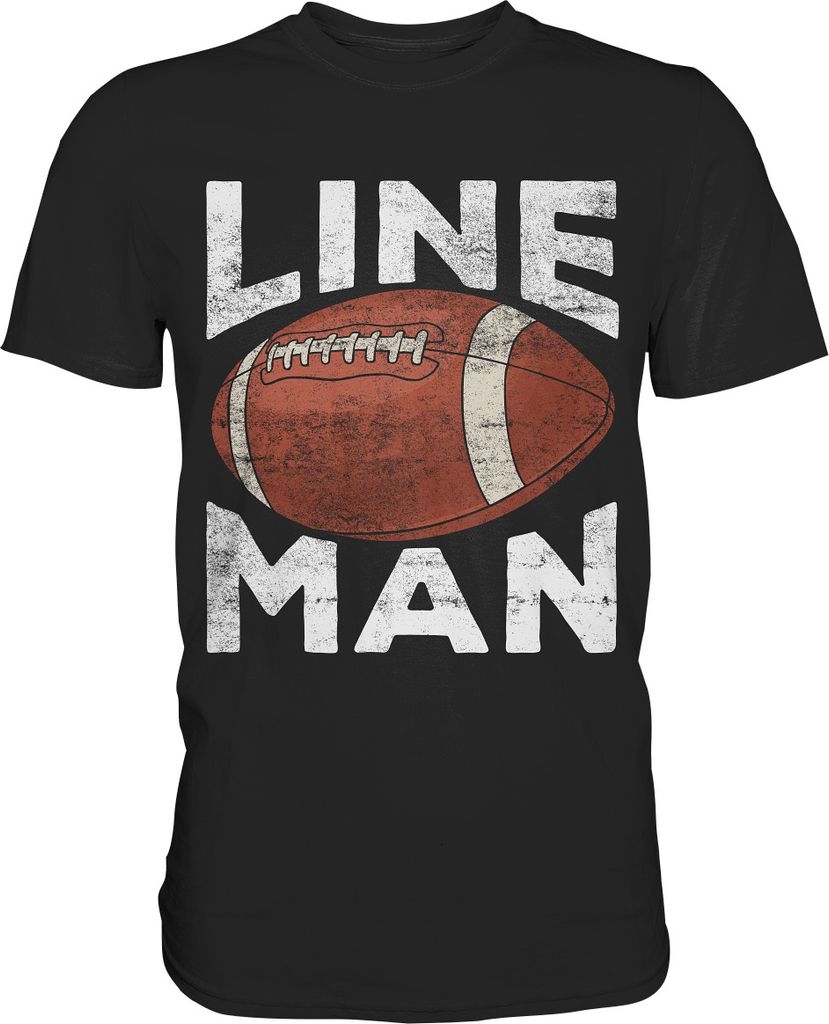 American Football Lineman T-Shirt – Black / XXL Produktbild 