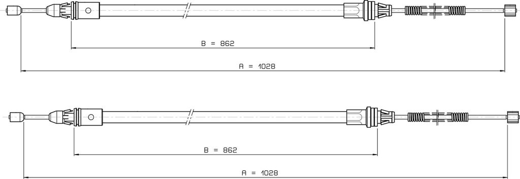 METZGER Handbremsseil Seilzug Feststellbremse für SMART FORTWO Coupe (451) Hinten Links Hinten Rechts 10.9337