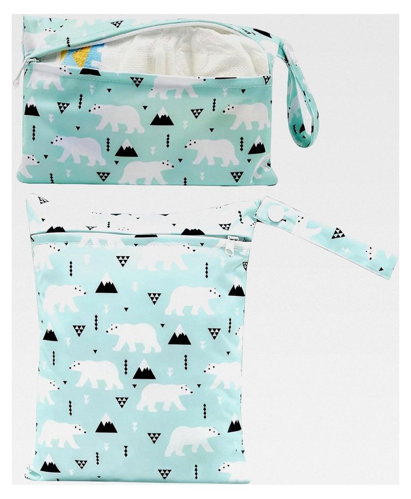 Wasserdichte Feuchtetasche | 2-teilig faltbarer wasserdichter Organizer für das Babyzimmer - Kinderzimmer Nass Tasche - für Badeanzüge, Windeln,...