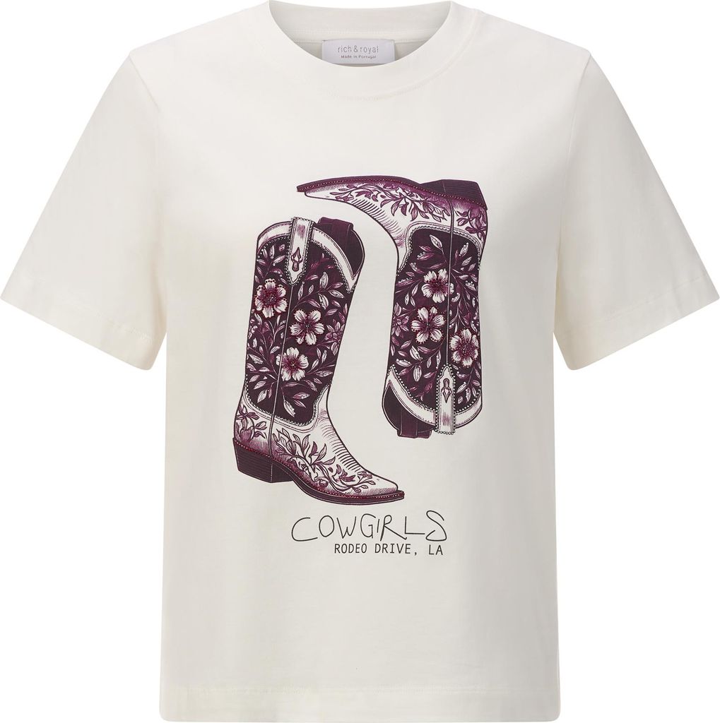 Elegant Fit T-Shirt Cow Girl Boots