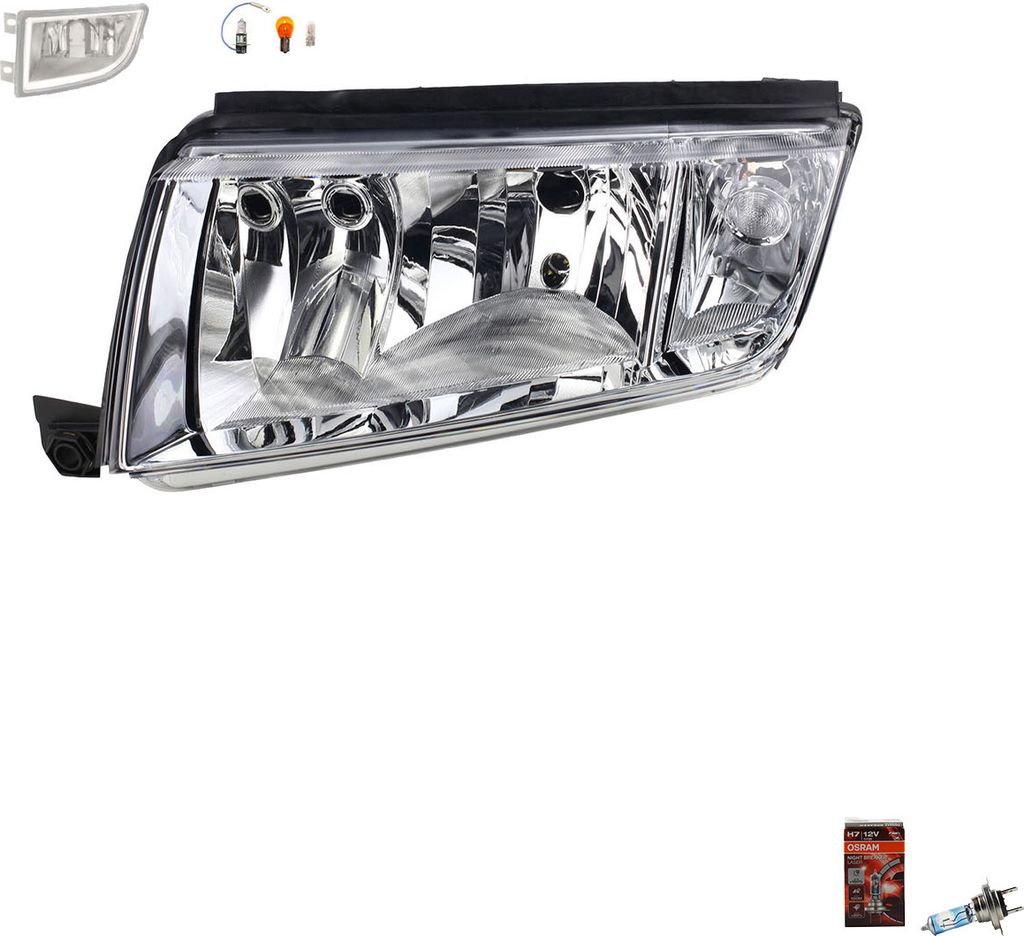 Johns, Scheinwerfer Osram Night Breaker Laser kompatibel zu Skoda Fabia 6Y 09/99-03/08 L 6Y1941015C 6Y1941015H 6Y1941015 6Y0941699A