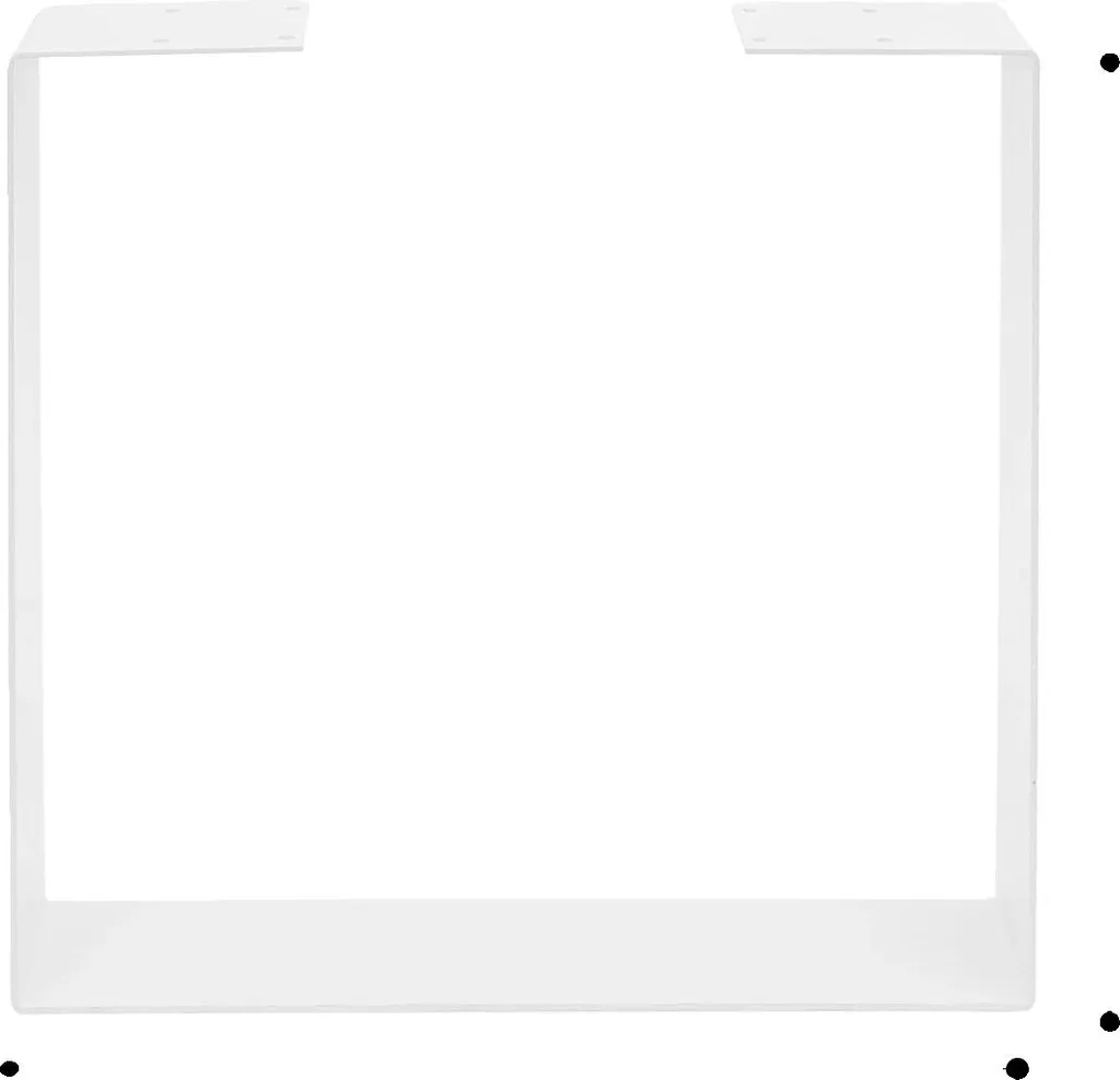 Pieds de table stables pour plateau lourd, acier blanc anti-vibration