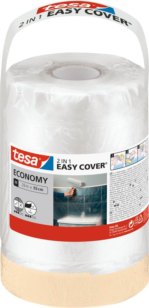 tesa Easy Cover Economy Refill, M (33m x 55cm) 6 Stk Produktbild 