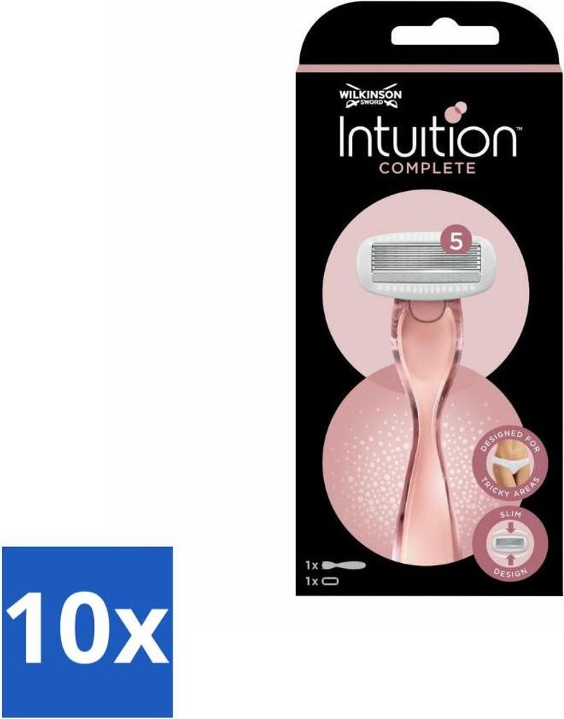 Wilkinson Sword Rasierer – Intuition Complete – Effizient – 1 Rasierer - Vorteilspack - 10 Stücke
