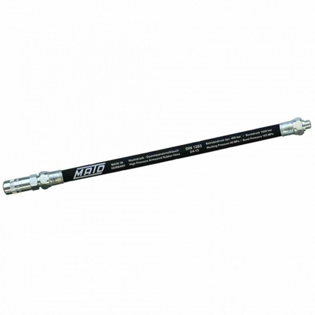 MATO 325-6210 Gummipanzerschlauch 300mm für Fettpressen RH30C, schwarz/silber