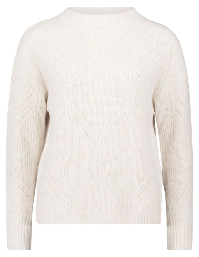 Strick-Pullover mit Turtleneck, figurumspielend, Melange, überschnittenem Arm, 58 cm Gesamtlänge