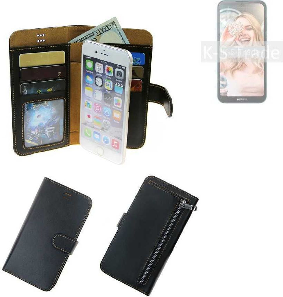 K-S-Trade Schutz Hülle kompatibel mit Xiaomi Redmi Note 7 Klapphülle Case Phone cover Slim Handytasche Handy Hülle schwarz aus Kunstleder (1 Stk)