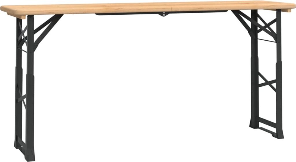 Biertisch Klappbar 170x50x75/105 cm Massivholz Tanne