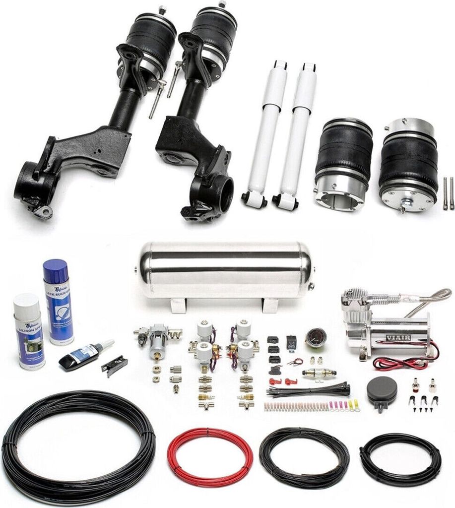 TA Technix Luftfahrwerk Viair Kompressor Kit Airride silber für VW Passat 32 B1