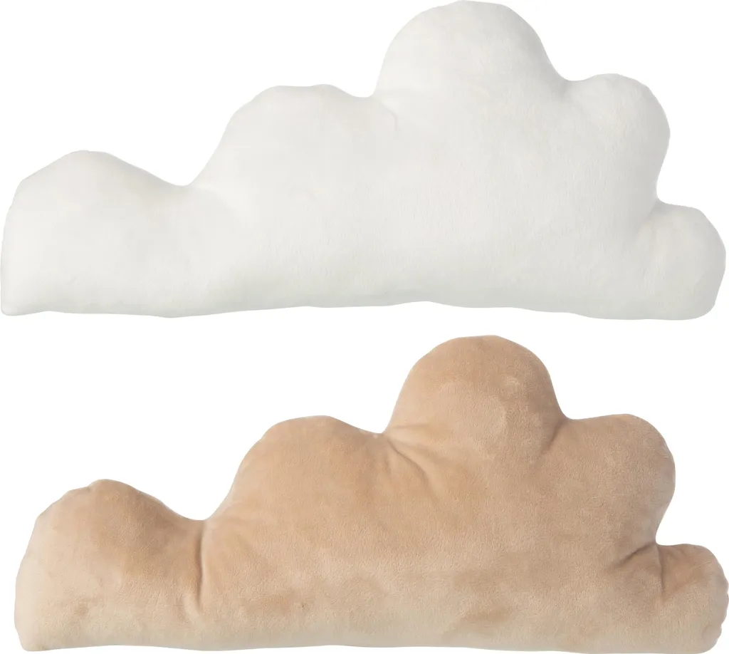 Objet Déco Wolke Polyester Blanc et Beige Finition Douce J-Line Lot de 2 - 2