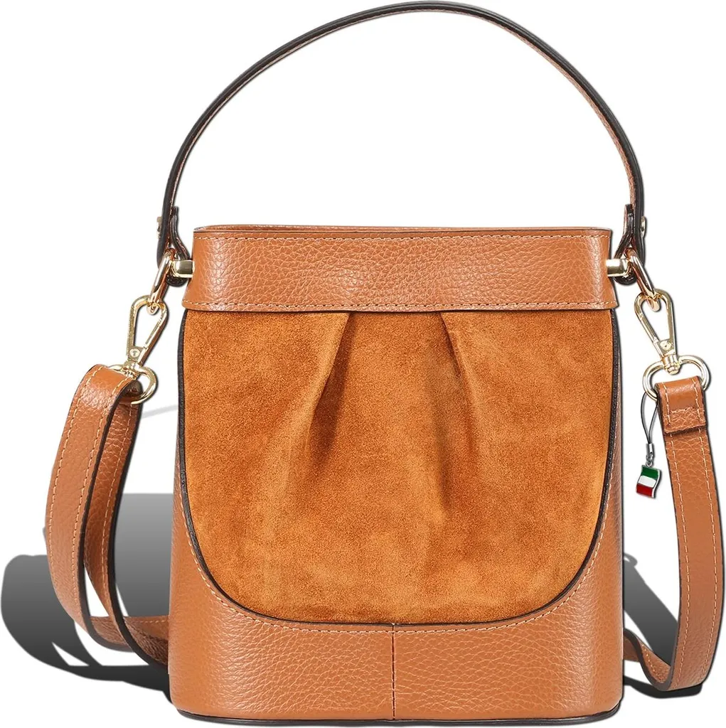 Florence D2OTF171N2 Borsa Tracolla Pelle Marrone Chiaro da Donna