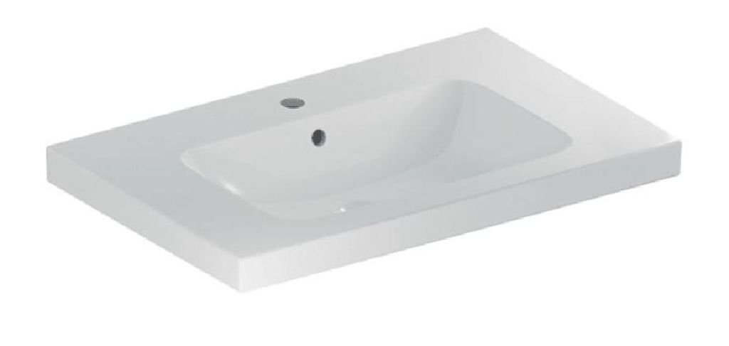 GEBERIT Waschtisch iCon Light mit Ablagefläche 90 cm weiß mit KeraTect Spezialglasur 501840002