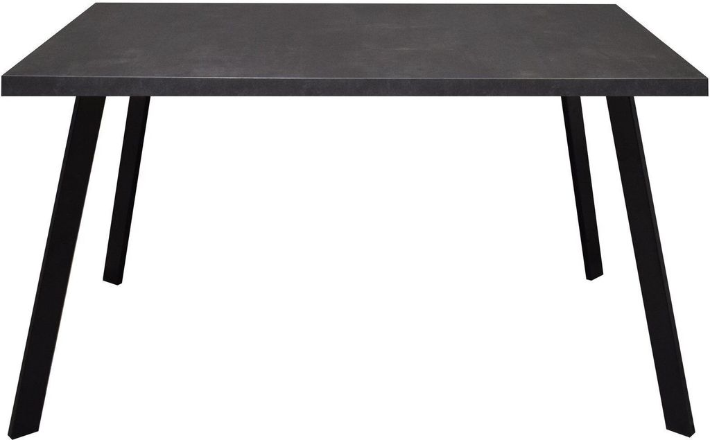 Esszimmertisch rechteckig Ediva 1 200 x 100 x 75 Esstisch Schwarz/Schwarzstahl 13873-200