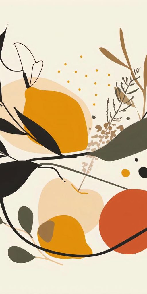 Plakat 50x100cm Botanischer Wirbel