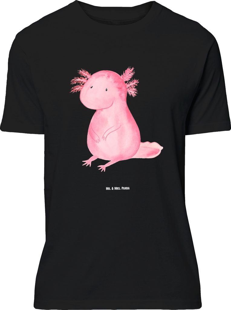 Mr. & Mrs. Panda Größe XL T-Shirt Axolotl Niedlich - Schwarz - Geschenk, Shirt, Liebe, Freundin, mit Spruch, Weisheit, Tshirt, Fröhlich, Zufrieden