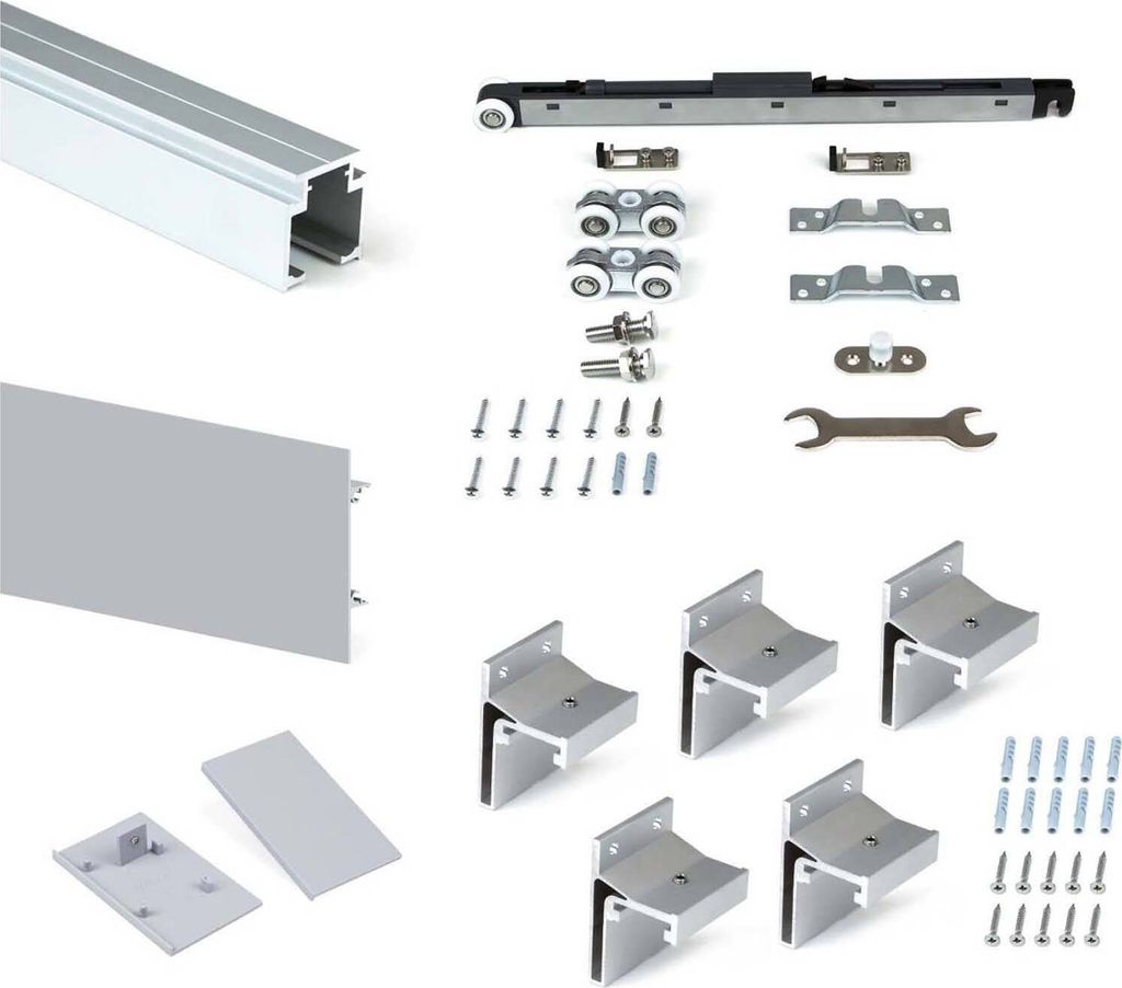 Emuca set da Railway set di sistemi scorrevoli per porte Immagine del prodotto 