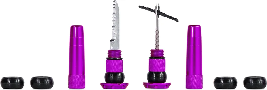 Muc-Off Stealth Tubeless Puncture Plugs lila kit de réparation pneu