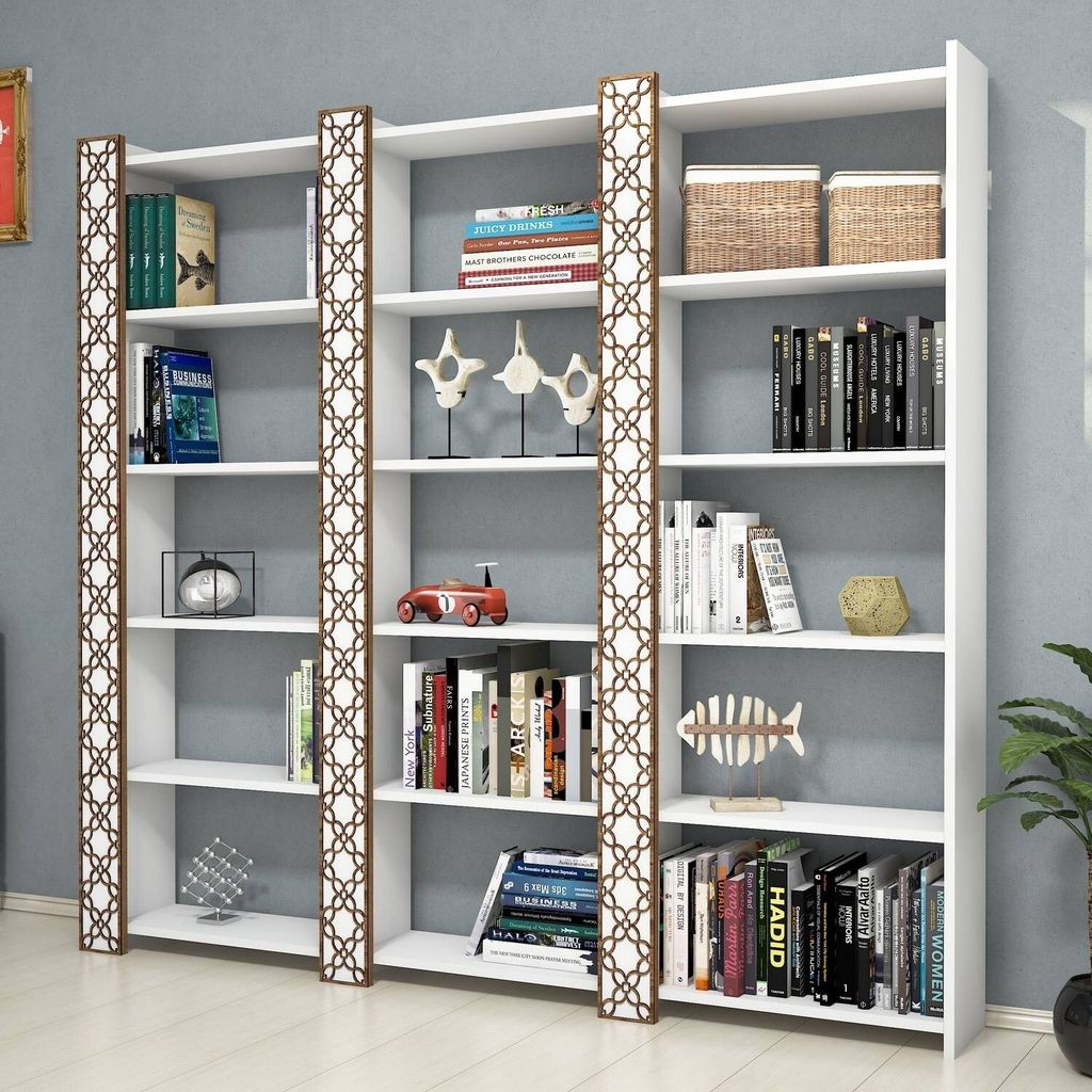 Skye Decor, City 3 - White, Bücherregal, Weiß, 100 % Produktbild 