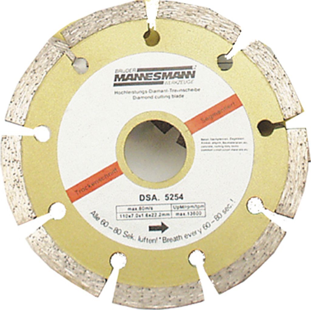 BRÜDER MANNESMANN Diamant-Trennscheibe segmentiert 115 mm