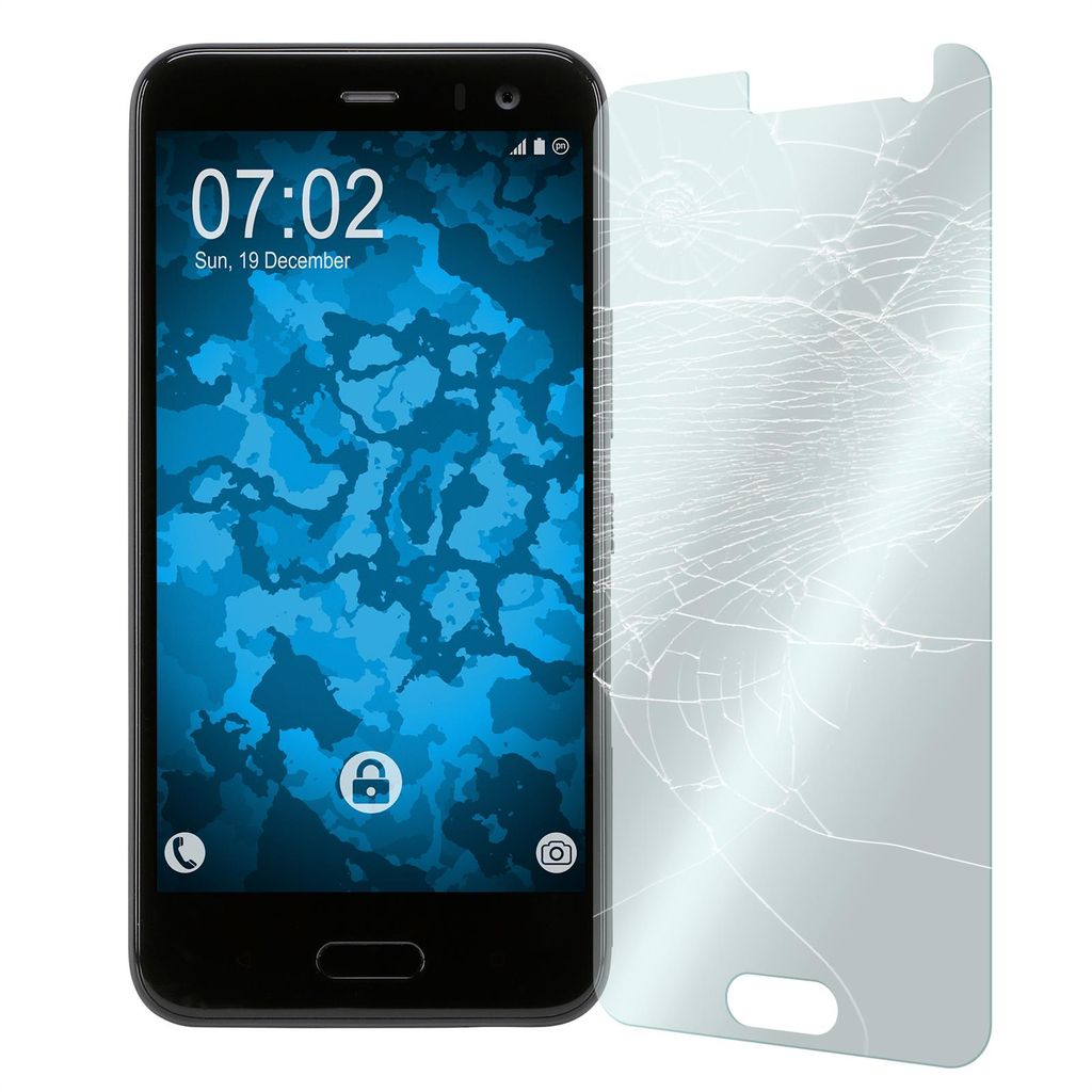 2er-Pack PhoneNatic Glas-Folie klar kompatibel mit HTC U11 Life - Panzerglas für U11 Life