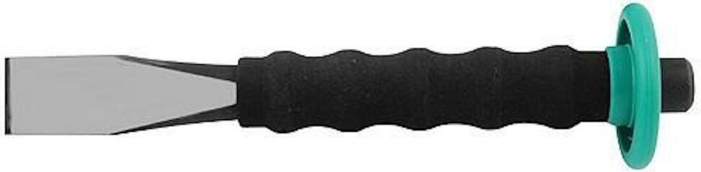 PROREGAL Flache Meißel Whirlpower 12mm, Handschutz-Kragen mit TPR-Kappe