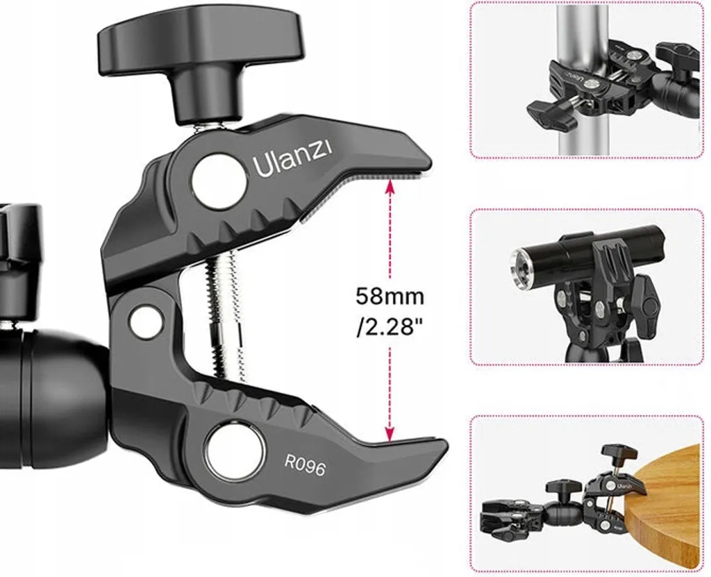 Support de Fixation pour Moniteur et LED - Magic Arm Ulanzi R096 Pro