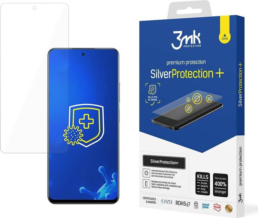 3mk Display Antimikrobielle Schutzfolie SilverProtection+ für Realme C67 5G 0,21mm Self-Heal