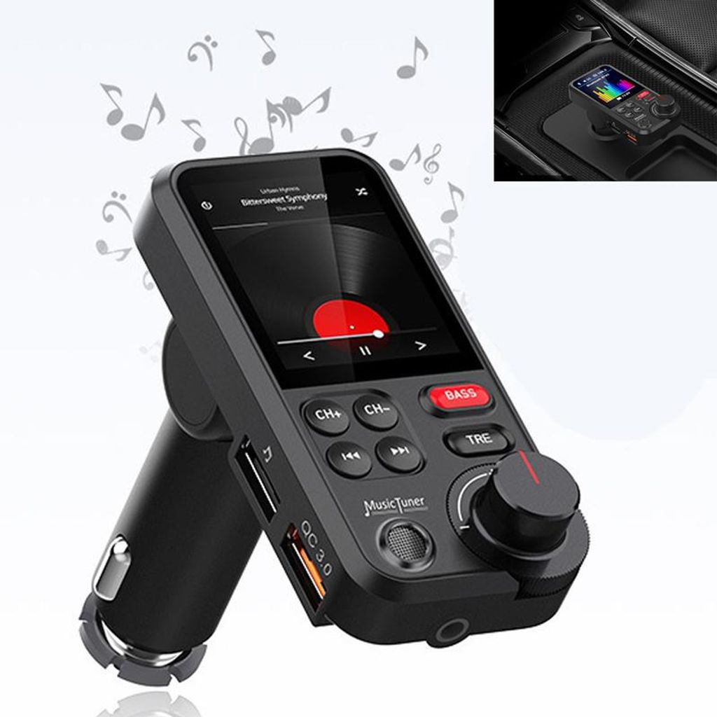 Bluetooth Adapter Auto, Bluetooth FM Transmitter Auto mit Produktbild 