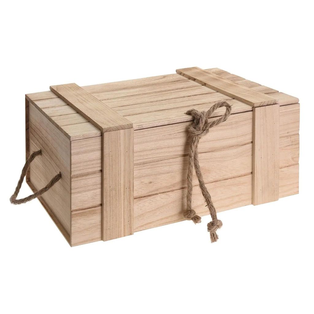 Holzkiste mit Deckel geflammt vintage alt Truhe Natur Kiste Produktbild 
