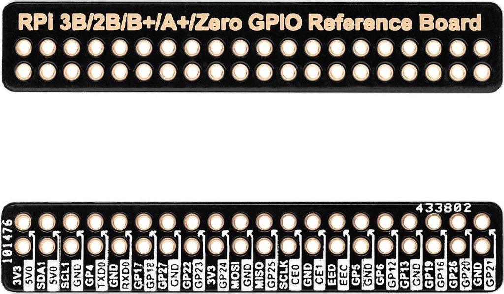 BerryBase Raspberry Pi GPIO Beschriftungsboard für Modell 5/4B/3B/2B/B+/A+/Zero, 2 x 20 GPIO Pins