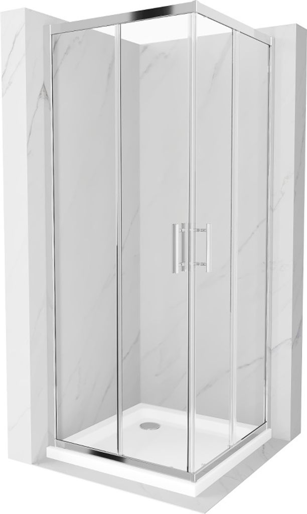 Mexen Rio čtvercový sprchový kout 80 x 80 cm, Průhledné, Obrázek produktu 