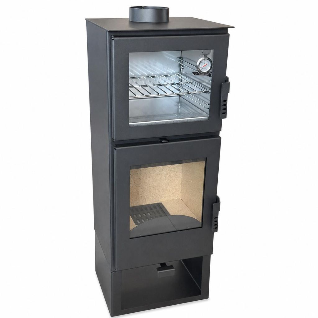 Poêle à bois Verso Sophia F, 7,5 kW, avec compartiment de Image du produit  Image générée par une IA