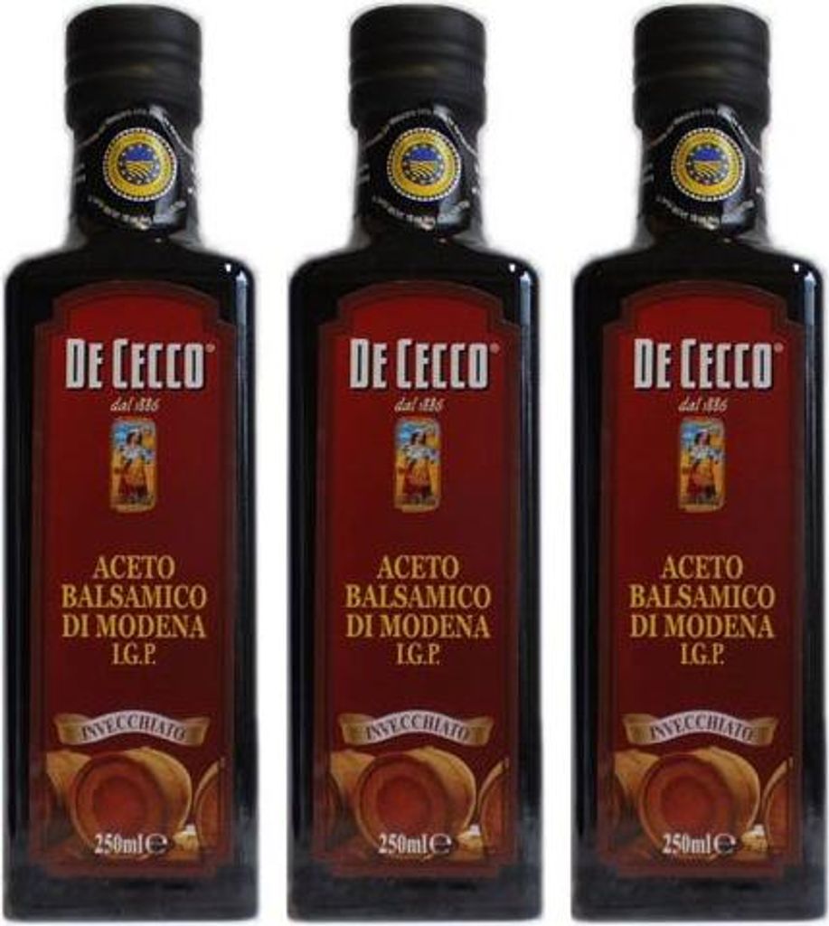 3x De Cecco Aceto Balsamico 'Di Modena', 250 ml