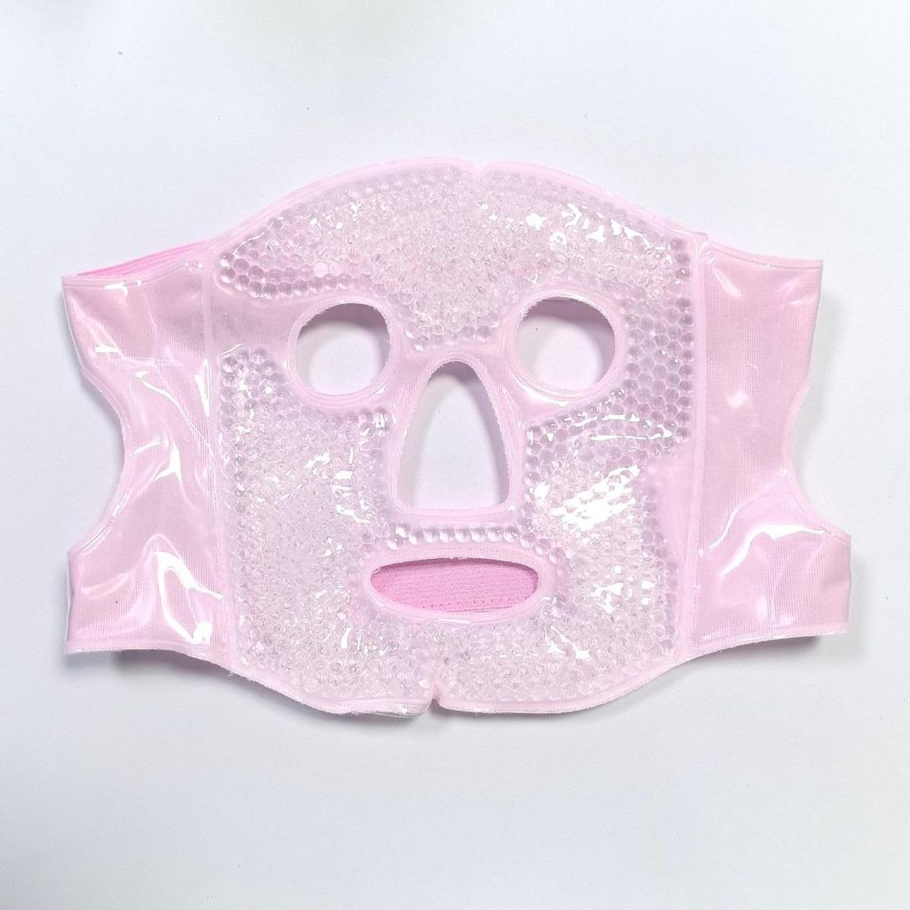INF Gel-Augenmaske mit Gelperlen 30cm x 20cm Polyester-Plüsch für Erholung Rosa