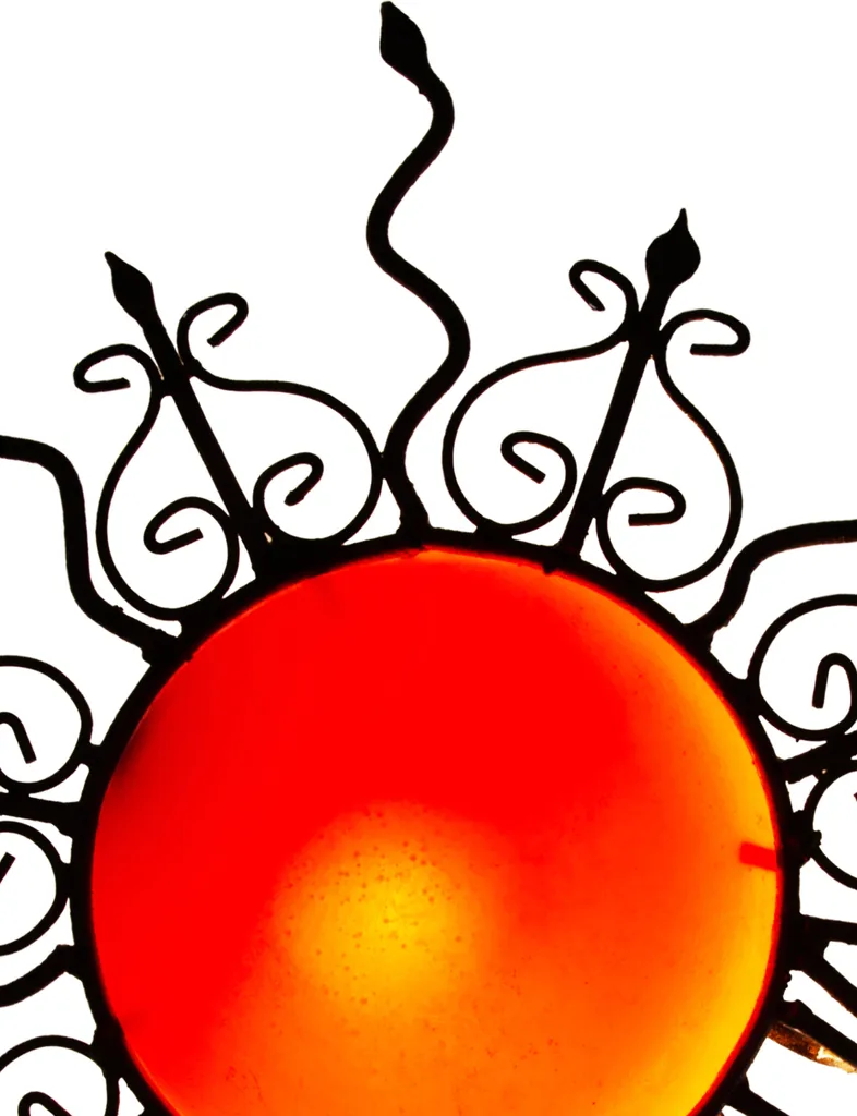 Applique Méditerranéenne Orange 60cm Leeora - Déco Murale Vintage Unique
