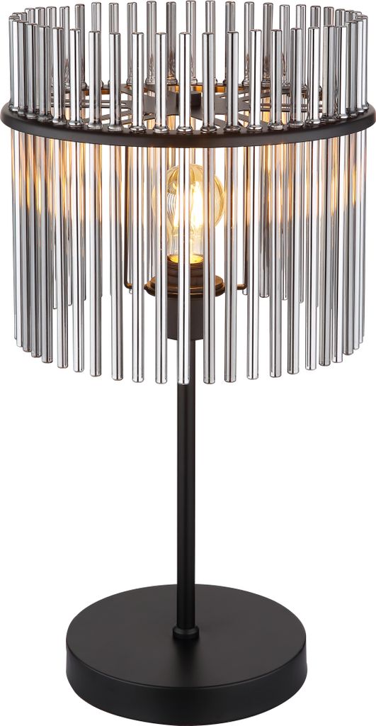 Globo Lighting Tischleuchte Metall schwarz matt, 1x E27